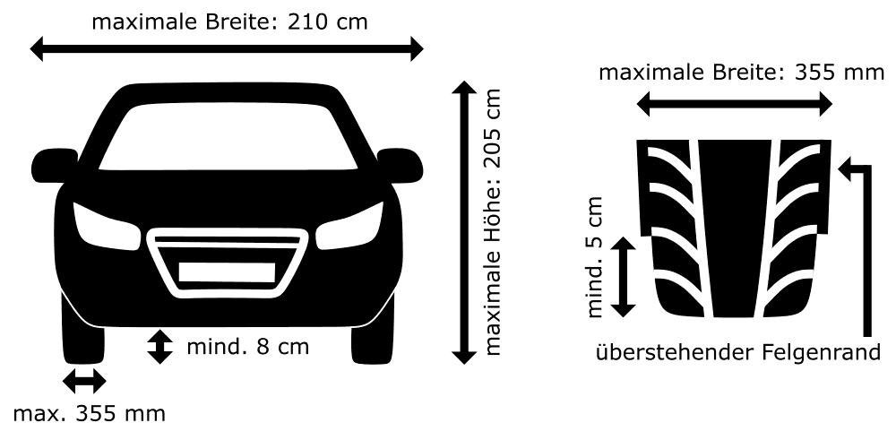 Fahrzeugabmessungen AQUA Autowasch